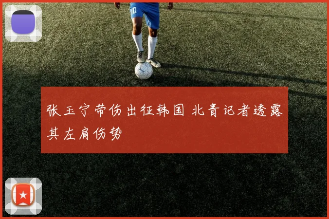 张玉宁带伤出征韩国 北青记者透露其左肩伤势